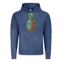 Vintage Denim pineapple leopar turquoise serape summer Vintage Hoodie - Artiststas