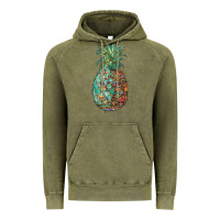 Vintage Olive pineapple leopar turquoise serape summer Vintage Hoodie - Artiststas