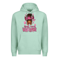 Seafoam brest cancer warrior afro messy bun Premium Hoodie - texasbilliewilder