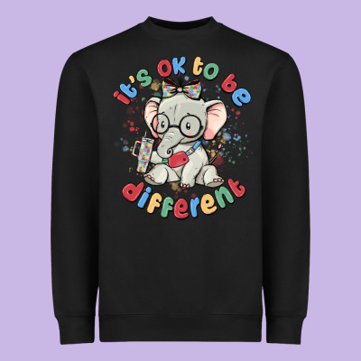 It's Ok To Be Different Heavyweight Sweatshirt Designed By Maliassmallbusiness