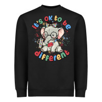 Black it's ok to be different Heavyweight Sweatshirt - MaliasSmallBusiness