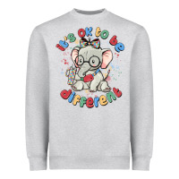Heather Grey it's ok to be different Heavyweight Sweatshirt - MaliasSmallBusiness