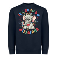 Navy it's ok to be different Heavyweight Sweatshirt - MaliasSmallBusiness