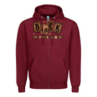 Burgundy black the prime element melanin Zipper Hoodie - LillyAllenDesigns