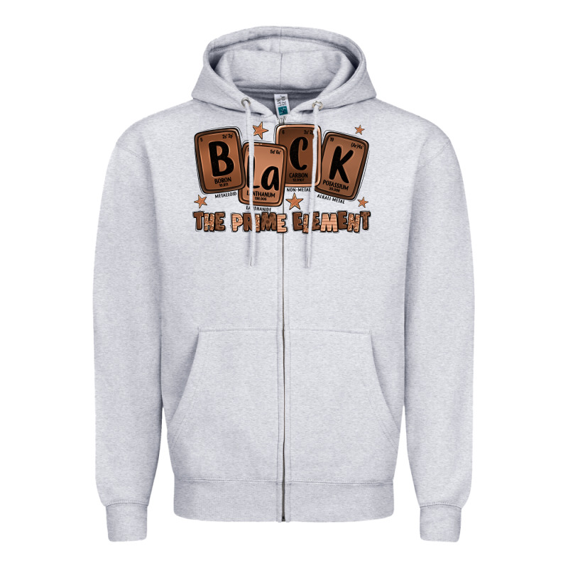 Black The Prime Element Melanin Zipper Hoodie by LillyAllenDesigns | Teevron