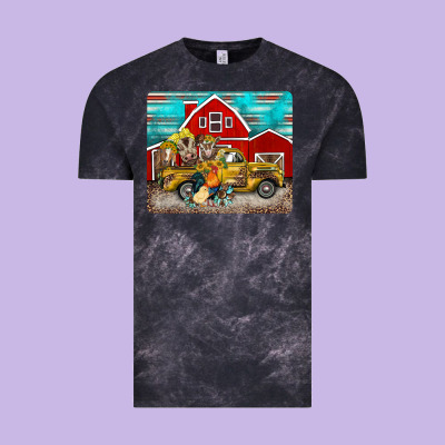 Western Truck Farm Animals Mousepad Vintage Tee Designed By Barkaloodesign