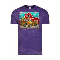 Cloud Purple western truck farm animals mousepad Vintage Tee - BarkalooDesign