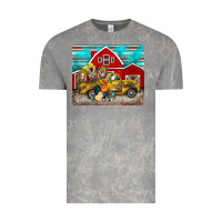 Cloud Rock western truck farm animals mousepad Vintage Tee - BarkalooDesign