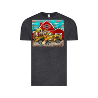 Vintage Black western truck farm animals mousepad Vintage Tee - BarkalooDesign
