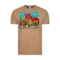 Vintage Coffee western truck farm animals mousepad Vintage Tee - BarkalooDesign