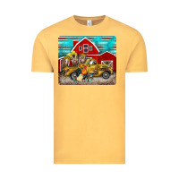 Vintage Mustard western truck farm animals mousepad Vintage Tee - BarkalooDesign