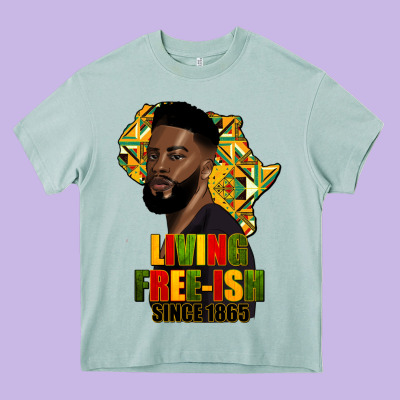 Juneteenth Living Freeish Since 1865 Heavy Core Tee Designed By Hra Design Shop