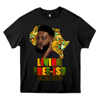 Black juneteenth living freeish since 1865 Heavy Core Tee - HRA Design Shop