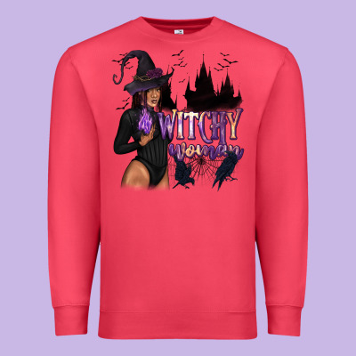 Witchy Woman Premium Sweatshirt Designed By Texasbilliewilder