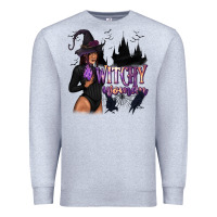 Heather Grey Witchy Woman Premium Sweatshirt - texasbilliewilder