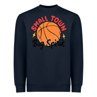 Navy small town big spirit Heavyweight Sweatshirt - MaliasSmallBusiness