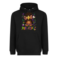 Black mardi gras principal afro messy bun Heavyweight Hoodie - texasbilliewilder