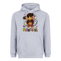 Heather Grey mardi gras principal afro messy bun Heavyweight Hoodie - texasbilliewilder