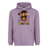 Lavender mardi gras principal afro messy bun Heavyweight Hoodie - texasbilliewilder