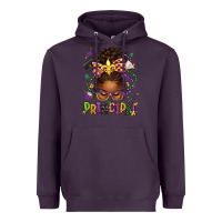 Plum mardi gras principal afro messy bun Heavyweight Hoodie - texasbilliewilder