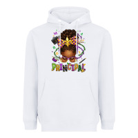 White mardi gras principal afro messy bun Heavyweight Hoodie - texasbilliewilder