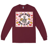 Burgundy tacos never broke my heart Long Sleeve Tee - MaliasSmallBusiness