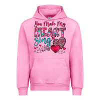 Fuchsia Pink you make my heart sing Urban Hoodie - OliviaCreatesArt