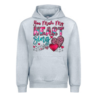 Heather Grey you make my heart sing Urban Hoodie - OliviaCreatesArt