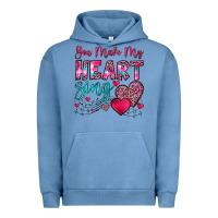 Pigment Pebble Blue you make my heart sing Urban Hoodie - OliviaCreatesArt