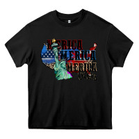 Black Merica Merica Merica vibes 4th of july Heavy Core Tee - CowGirlArtShop