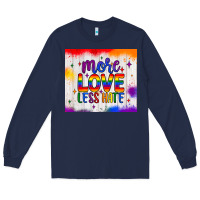Navy more love less hate tumbler Long Sleeve Tee - JahusDesignShop