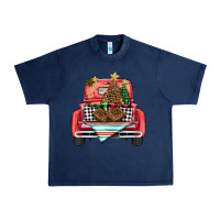 Navy Christmas truck Urban Heavy Tee - BarkalooDesign