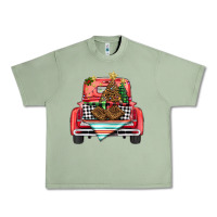 Oil Green Christmas truck Urban Heavy Tee - BarkalooDesign