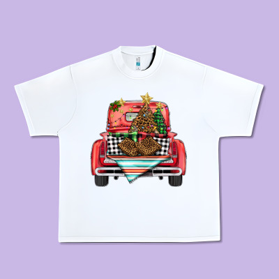 Christmas Truck Urban Heavy Tee Designed By Barkaloodesign