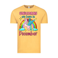Vintage Mustard unicorns are born in december Vintage Tee - Jasminsmagicworld