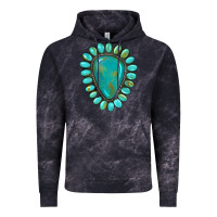Cloud Black western gemstone turquoise Vintage Hoodie - Artiststas