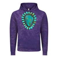 Cloud Purple western gemstone turquoise Vintage Hoodie - Artiststas