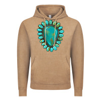 Vintage Coffee western gemstone turquoise Vintage Hoodie - Artiststas