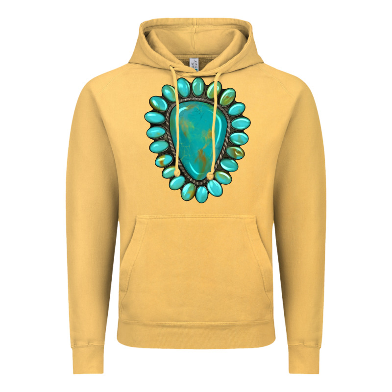 Western Gemstone Turquoise Vintage Hoodie by Artiststas | Teevron