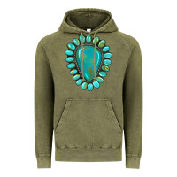 Vintage Olive western gemstone turquoise Vintage Hoodie - Artiststas