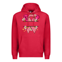 Cardinal Personalized Breast Cancer ribbon Premium Hoodie - NancyCooperArtShop