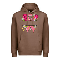 Chestnut Personalized Breast Cancer ribbon Premium Hoodie - NancyCooperArtShop