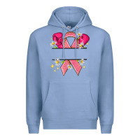 Colony Blue Personalized Breast Cancer ribbon Premium Hoodie - NancyCooperArtShop