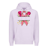 Lilac Personalized Breast Cancer ribbon Premium Hoodie - NancyCooperArtShop