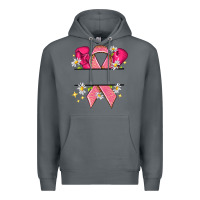 Rock Personalized Breast Cancer ribbon Premium Hoodie - NancyCooperArtShop