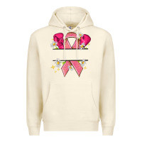 Sandshell Personalized Breast Cancer ribbon Premium Hoodie - NancyCooperArtShop