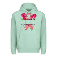 Seafoam Personalized Breast Cancer ribbon Premium Hoodie - NancyCooperArtShop