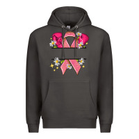 Smoke Personalized Breast Cancer ribbon Premium Hoodie - NancyCooperArtShop
