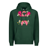 Sports Green Personalized Breast Cancer ribbon Premium Hoodie - NancyCooperArtShop
