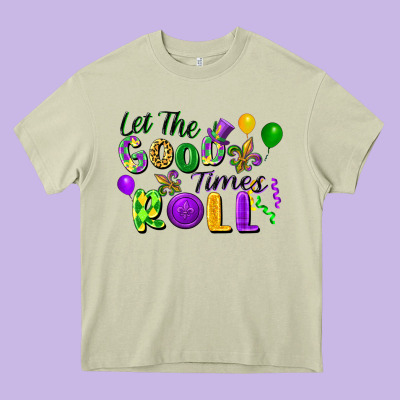Let The Good Times Roll Heavy Core Tee Designed By Fadigitalartstudio